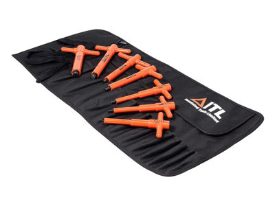 Premium Insulated T-Handle Hex Key Set - 6 Essential Sizes for Electricians