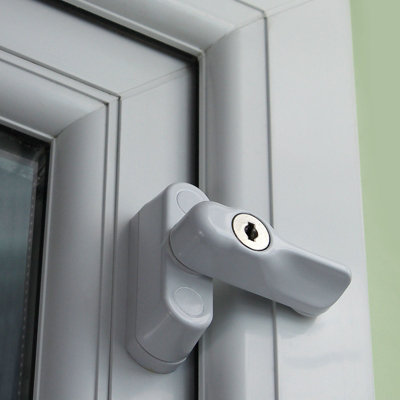 Premium Key Locking Sash Jammer Window Lock - White