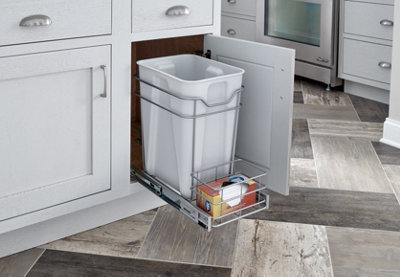 Premium Kitchen Pull Out Storage Sliding Basket with Rubbish Bin by ...