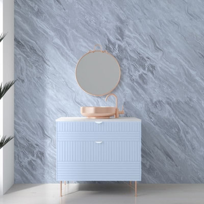 Premium Large Ocean Marble 1.0m x 2.4m Shower Panel Price Comparisons | Compare The Build