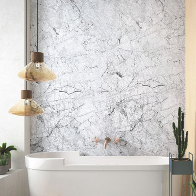 Premium Large Vicenza 1.0m x 2.4m Shower Panel | DIY at B&Q