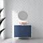 Premium Large White Herringbone Tile 1.0m x 2.4m Shower Panel