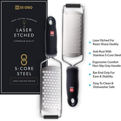 Premium Lemon Zester & Cheese Grater 2-Piece Set