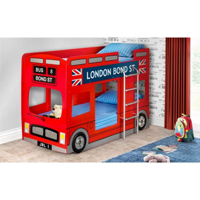 Premium London Red Bus Bunk Bed 2 x 3ft (90cm) 