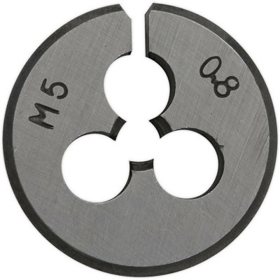 Premium M5 x 0.8mm Metric Split Die for Precision Threading in Steel Case
