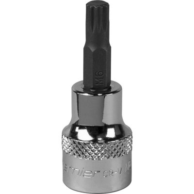 Premium M6 Forged Spline Socket Bit with 3/8" Drive - Durable Chrome Vanadium Construction
