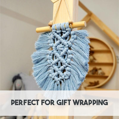 Premium Maroon Macrame Cord Twine, 50 m / 164 ft of 2 mm Thick Natural ...