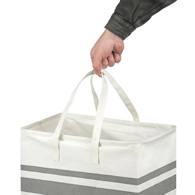 Premium Metal Frame Laundry Basket Set - 2 Pack 75L Capacity Hampers ...