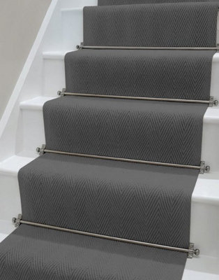 Premium Metal Stair Rod Set (72.5 cm x 10 mm) - Ball End Finials ...