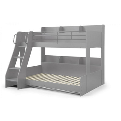 Premium Modern Light Grey Triple Sleeper Bunk Bed 3ft (90cm)