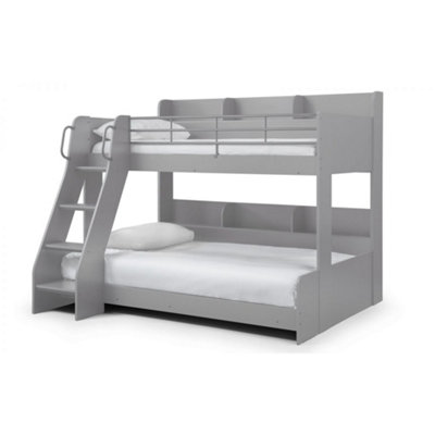 Premium Modern Light Grey Triple Sleeper Bunk Bed 3ft (90cm)