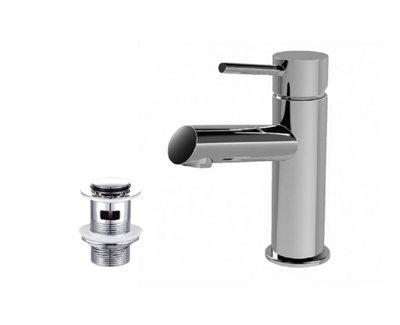 Premium Mono Basin Mixer Tap Single Lever With Clicker Waste