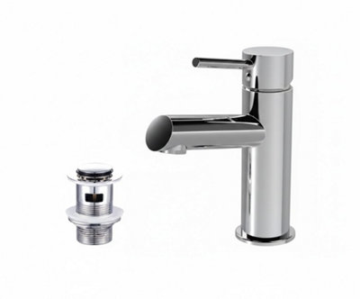 Premium Mono Basin Mixer Tap Single Lever With Clicker Waste