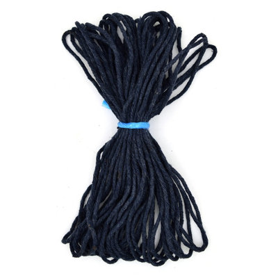 Premium Navy Blue Macrame Cord Twine, 50 m / 164 ft of 5 mm Thick Natural Cotton Thread Yarn Macrame Rope for DIY Crafts (Hank)