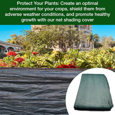 Buy Premium Net Shading Cover Screen+ 100 Cable Ties Bundle 1.2m x 10m ...