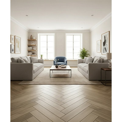 Premium Oak Matt Porcelain Wood Effect Floor Tile (9 Pack - 1 Box - 1.22 m2 Coverage) - Bathroom F- Inspired by Latin America