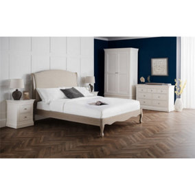 Premium - Oatmeal Classic French Bed Frame - Double 4ft 6" (135cm)