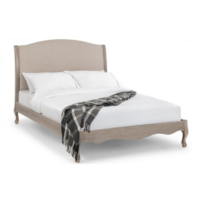 Premium - Oatmeal Classic French Bed Frame - King Size 5ft (150cm)