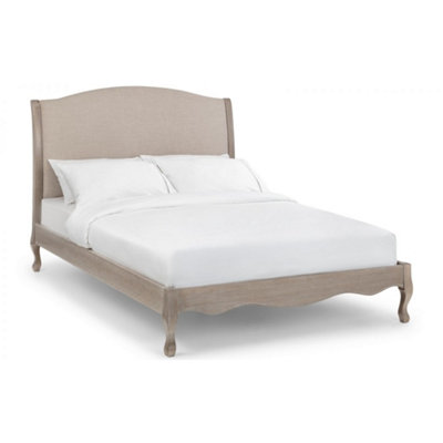 Premium - Oatmeal Classic French Bed Frame - King Size 5ft (150cm)