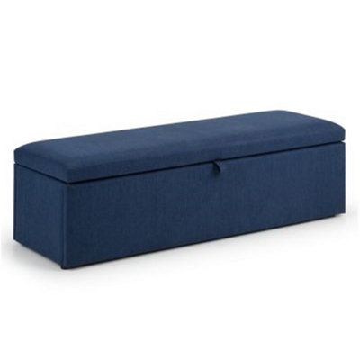 Premium Ocean Blue Fabric Blanket Box