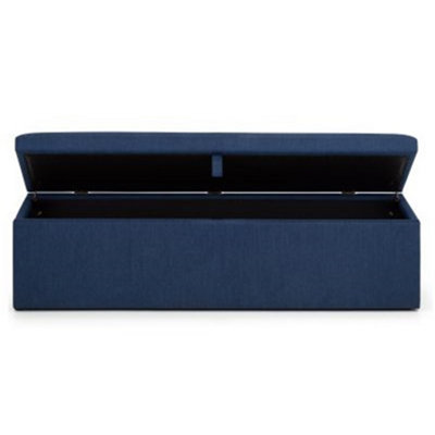 Premium Ocean Blue Fabric Blanket Box