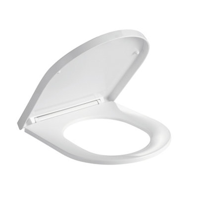 Premium OPEN BACK ROUND Toilet Set (Saturn) - Rimless Pan - Cistern - Soft Close Seat - Includes Chrome Flush Button - 5