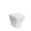 Premium OPEN BACK SQUARE Toilet Set (Oslo) - Rimless Pan - Cistern - Soft Close Seat - Includes Chrome Flush Button