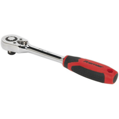 Premium Pear-Head Ratchet Wrench - 1/2" Drive with Flip Reverse and 48-Tooth Gear