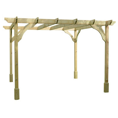 Premium Pergola - Wood - L360 x W360 x H270 cm - Light Green