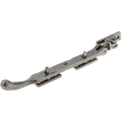 Premium Pewter Bulb End Casement Stays 203x15x6mm for Windows and Doors - Window Peg Bar