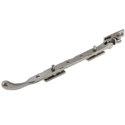 Premium Pewter Bulb End Casement Stays - 243mm x 15mm x 6mm - Window Peg Bar