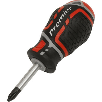 PREMIUM Phillips 2 x 38mm Stubby Screwdriver - Ergonomic Soft Grip Magnetic Tip