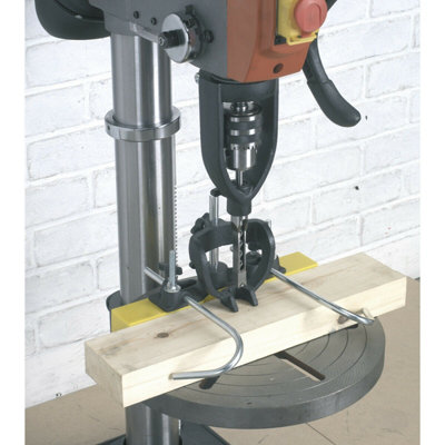 Premium Pillar Drill Wood Mortising Attachment with Chisel and Bit Set
