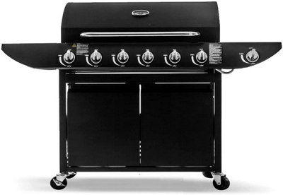 Premium Plus 6+1 Gas Burner Grill BBQ Barbecue Propane Patio Storage incl. Side Burner