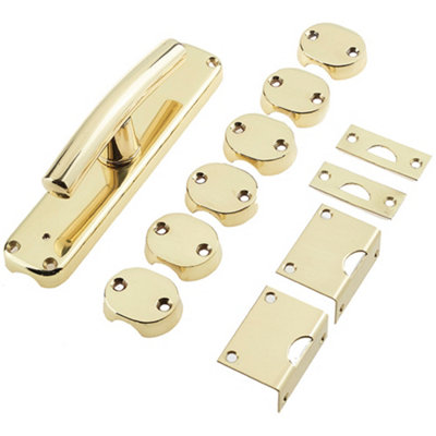 Premium Polished Brass Espagnolette Bolts for Enhanced Security - Door Lock