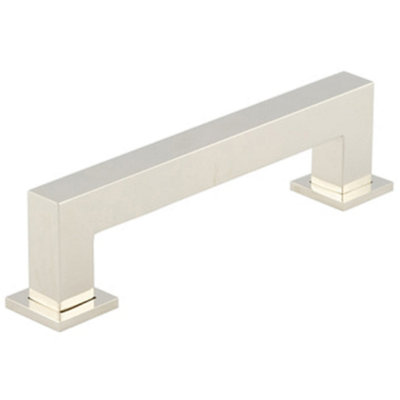Premium Polished Nickel Cabinet Handle - 128mm Modern Design - Kitchen Drawer Pull Handle