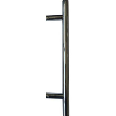 Premium Polished Stainless Steel 25mm Pull Handle for B/T Fixing - 400x25x300mm - Door Handle