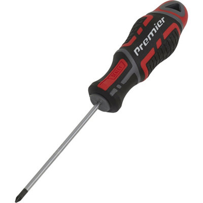 PREMIUM Pozi 0 x 75mm Screwdriver - Ergonomic Soft Grip - Magnetic Tip Driver