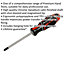 PREMIUM Pozi 2 x 100mm Screwdriver - Ergonomic Soft Grip - Magnetic Tip Driver