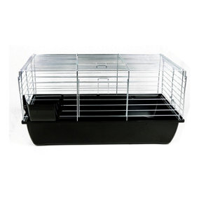 Premium Rabbit 80 Indoor Rabbit & Guinea Pig Cage Black