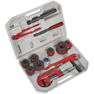 Premium Ratcheting Pipe Threading Kit - Versatile Sizes from 1/4