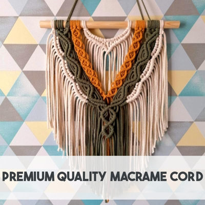 Premium Red Macrame Cord Twine, 300 m / 984 ft of 2 mm Thick Natural ...