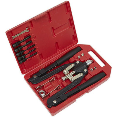 Premium Rivet & Threaded Nut Kit with Adjustable Nozzle Hand Rivet Gun for M10