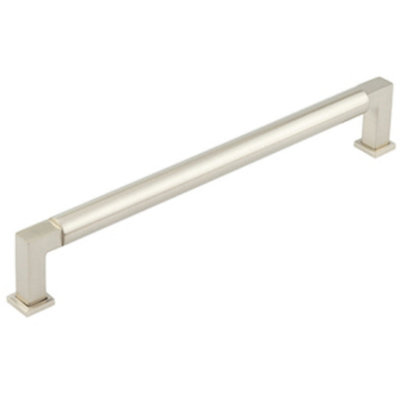 Premium Round Cabinet Handle in Satin Nickel Finish - 224mm - Kitchen Drawer Pull Handle