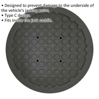 Premium Safety Rubber Jack Pad - Type C Design for 140mm Circles ...