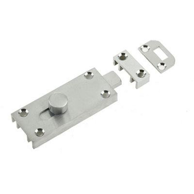 Premium Satin Chrome Bathroom Slide Bolts for Enhanced Security and Privacy - Sliding Toilet Door