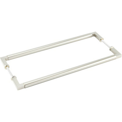 Premium Satin Nickel Pull Handle 425 x 20mm for Cabinets and Doors - Door Handle