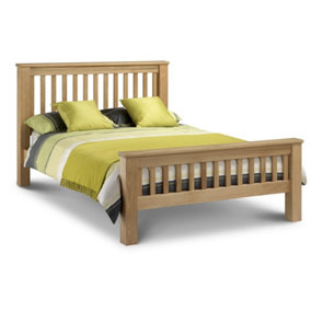 Premium Shaker Style Oak Bed Frame - High Foot End - Double 4ft 6" (135cm)