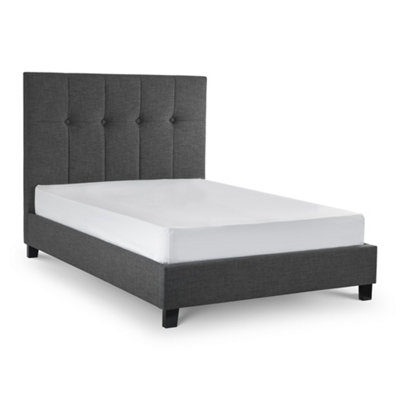 Premium - Slate Grey Fabric Bed Frame - Double 4'6" (135cm)