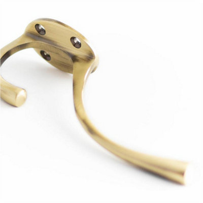Premium Solid Brass Hat & Coat Hook 142mm in Antique Finish - Wall Mounted Clothing Hook